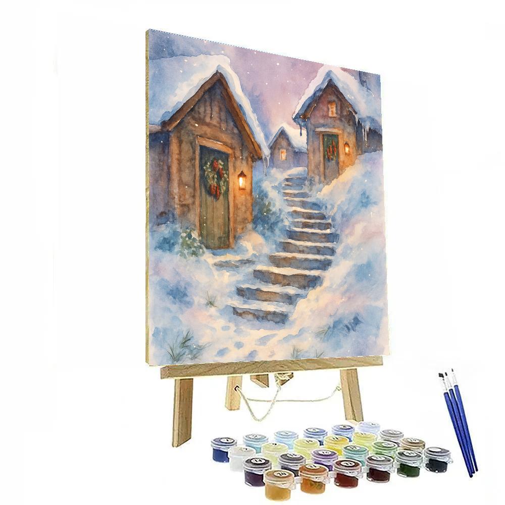 Twilight Wreaths On The Alpine Steps Numbered painting kits