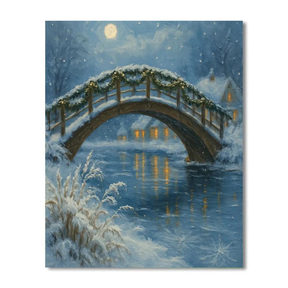 Evergreen Bridge Over The Silent River Number painting