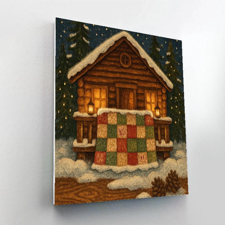 Starlit Quilt Of The Mountain Lodge paint by number