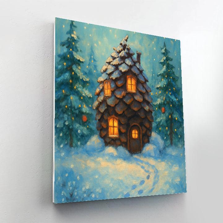 Pinecone Cottage In The Enchanted Clearing Paint by numbers kits
