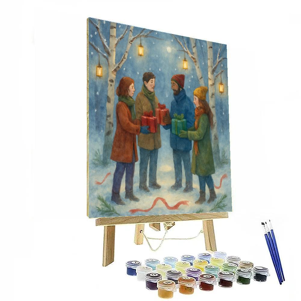 The Birch Grove Gift Exchange painting number kit