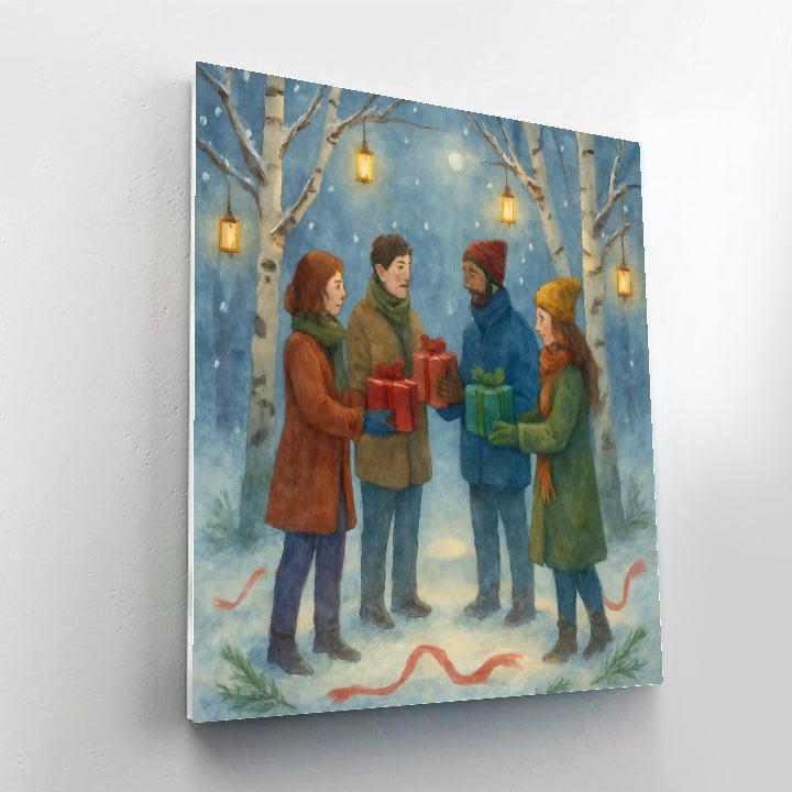 The Birch Grove Gift Exchange painting number kit