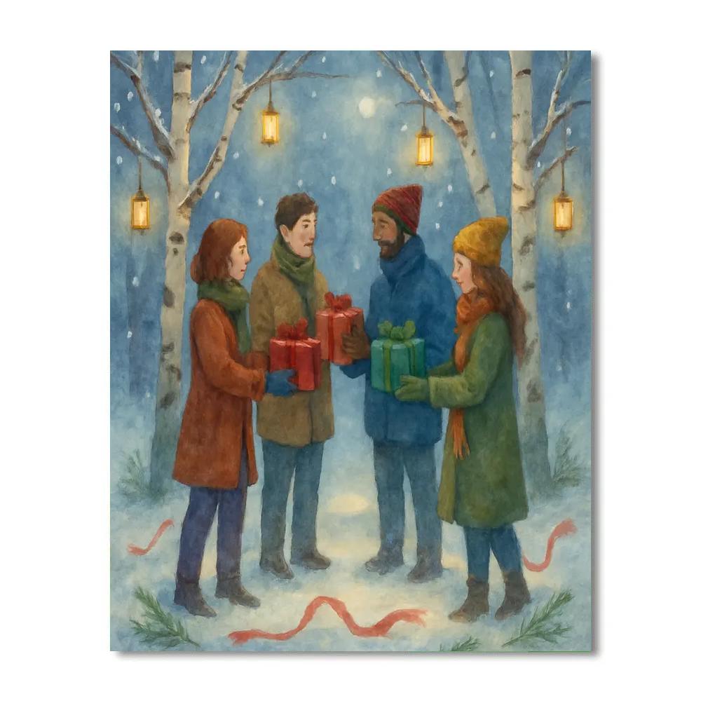 The Birch Grove Gift Exchange painting number kit