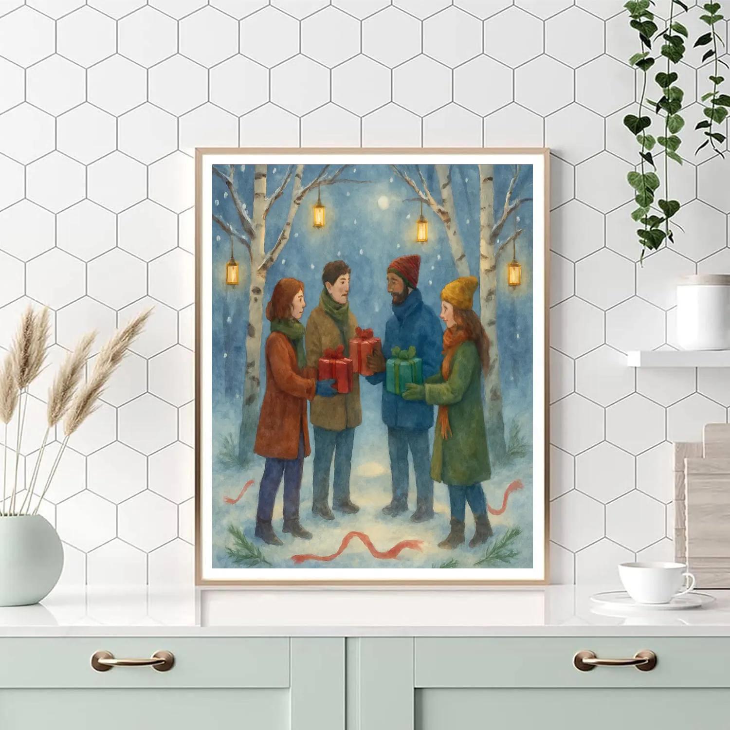 The Birch Grove Gift Exchange painting number kit