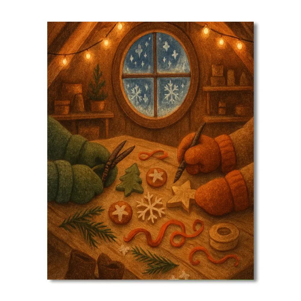 Holiday Workshop In The Attic Glow paint by color