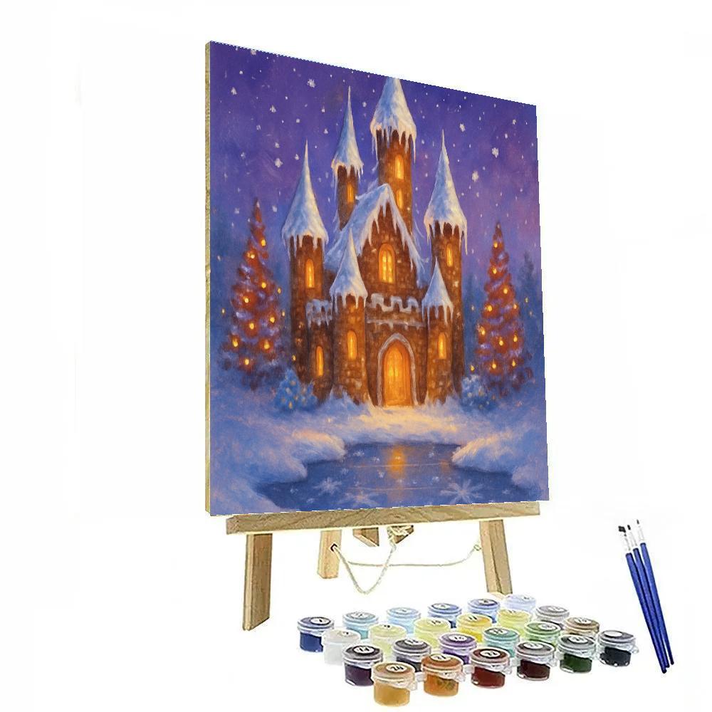 Frost Crown Castle With Gingerbread Towers paint by number