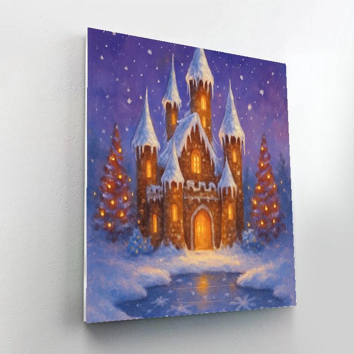 Frost Crown Castle With Gingerbread Towers paint by number