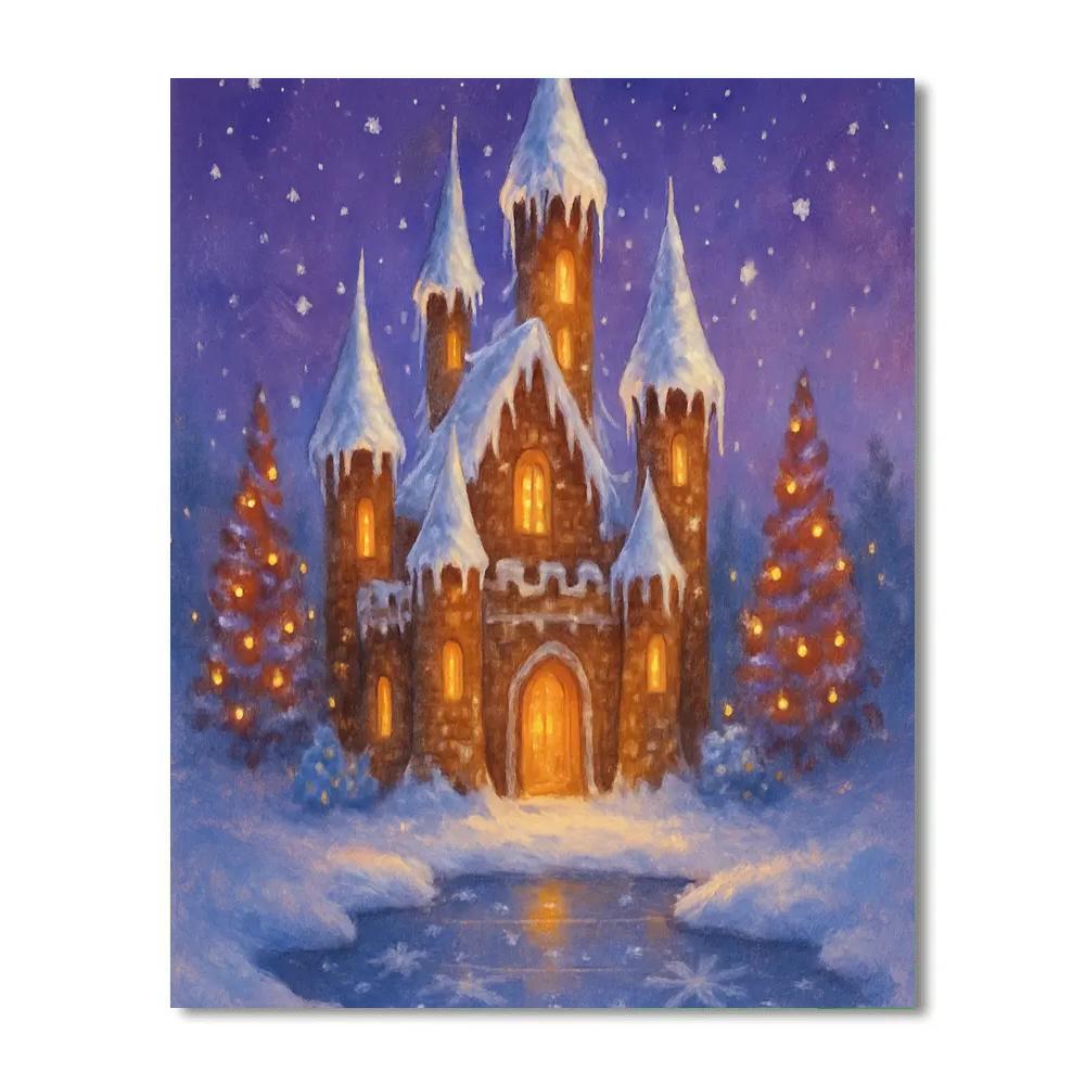 Frost Crown Castle With Gingerbread Towers paint by number