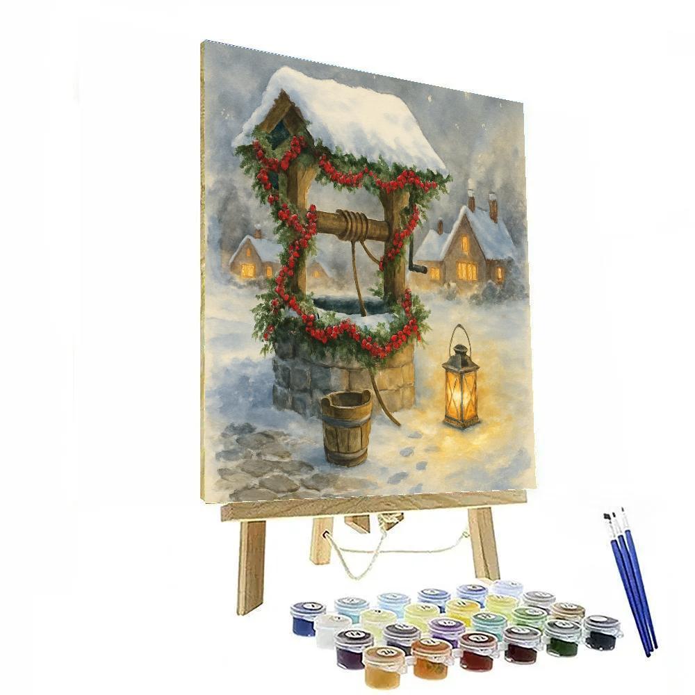 Cranberry Garland Around The Old Well Number painting