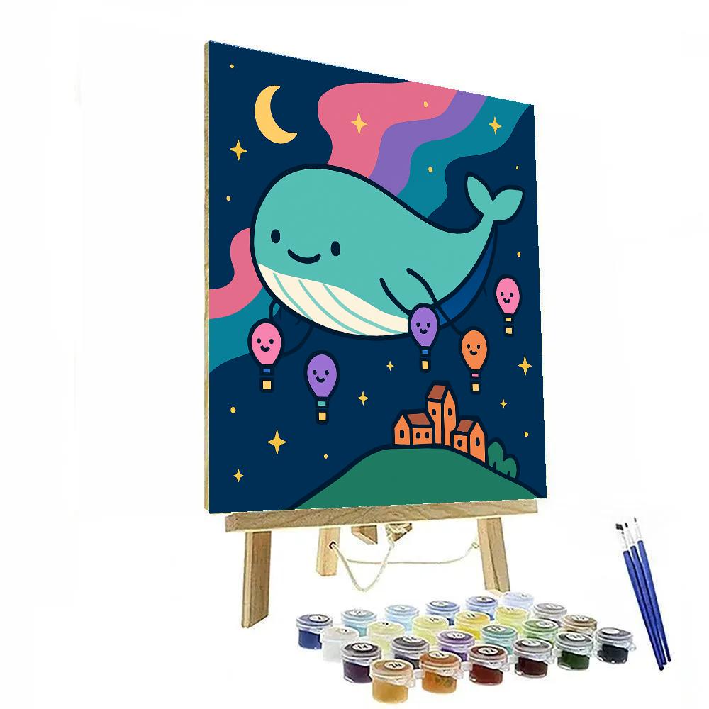 Rainbow Nebula Sky Whale Parade Number painting