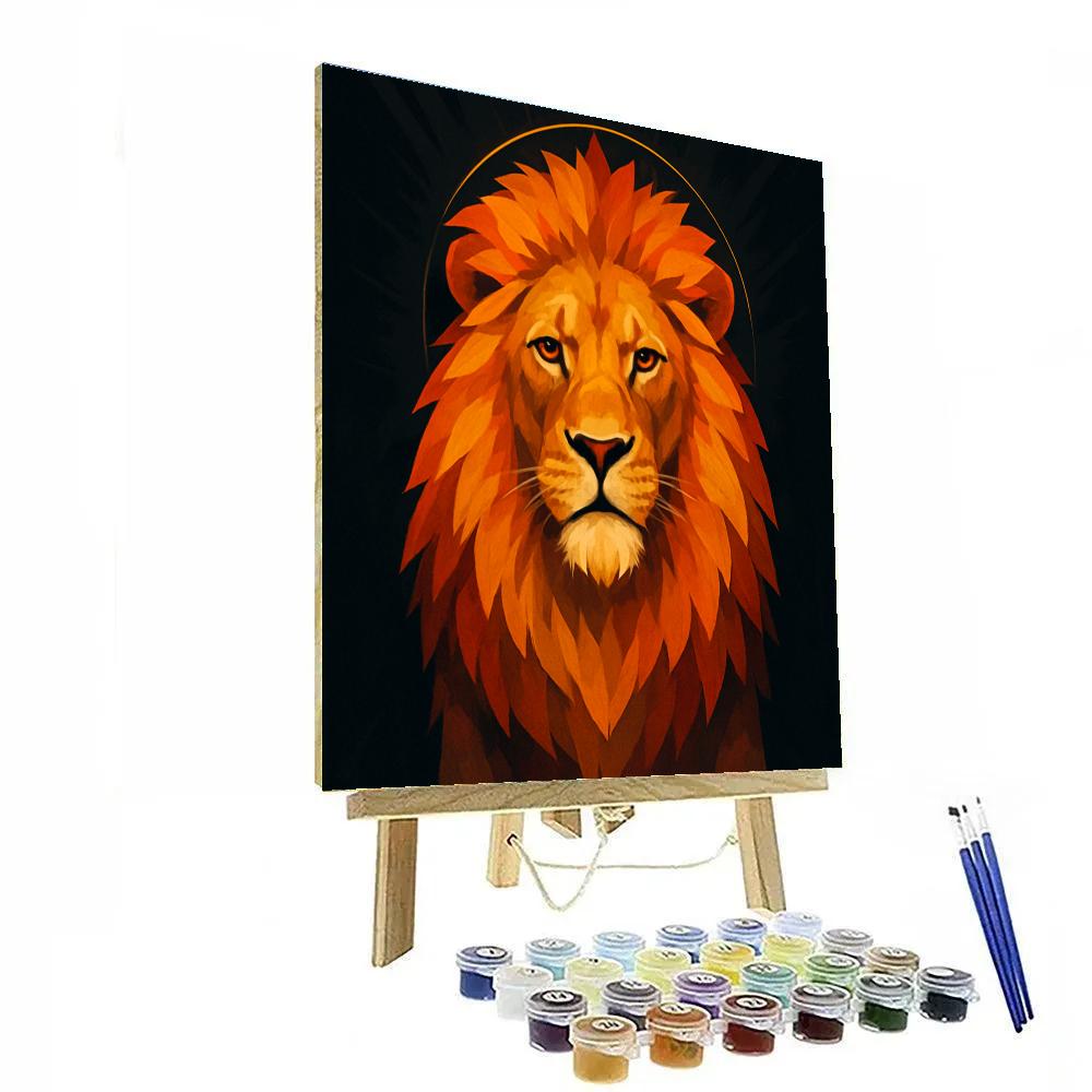 Solar Crown Lion DIY paint by numbers