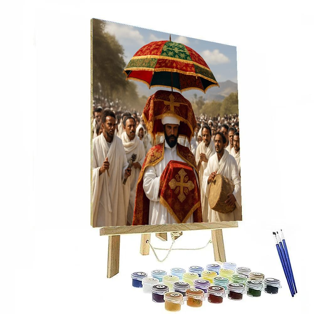 Timkat Procession With Tabot Gondar DIY paint by numbers