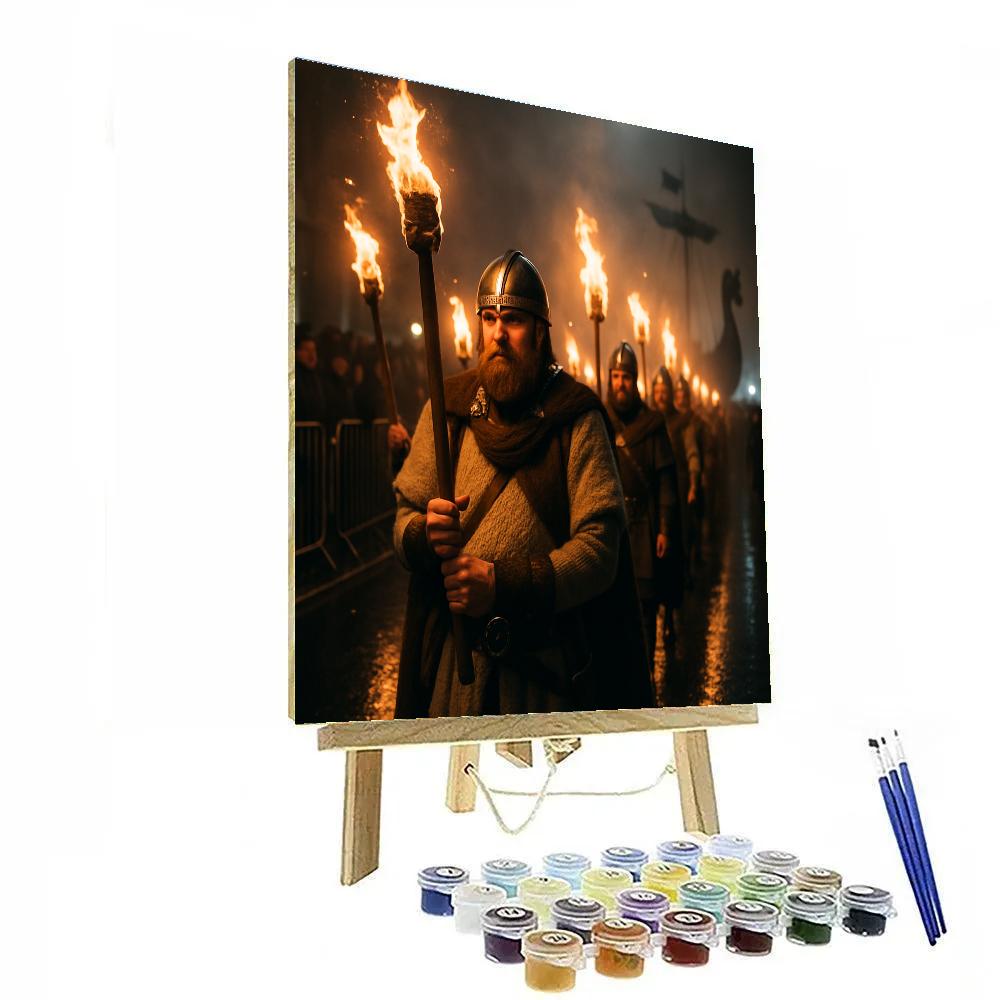Up Helly Aa Torchlight Lerwick Shetland Number painting