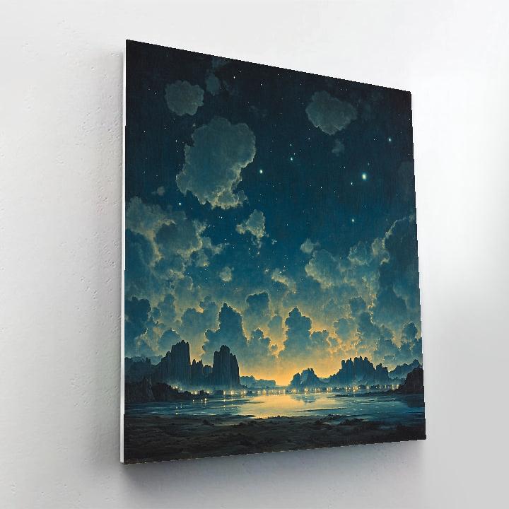 Michelangelo Inspired Noctilucent Cityglow Veil paint by color