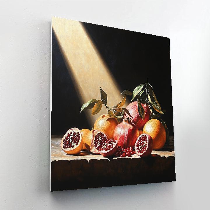 Caravaggio Inspired Eclipse Citrus Still Life paint by number