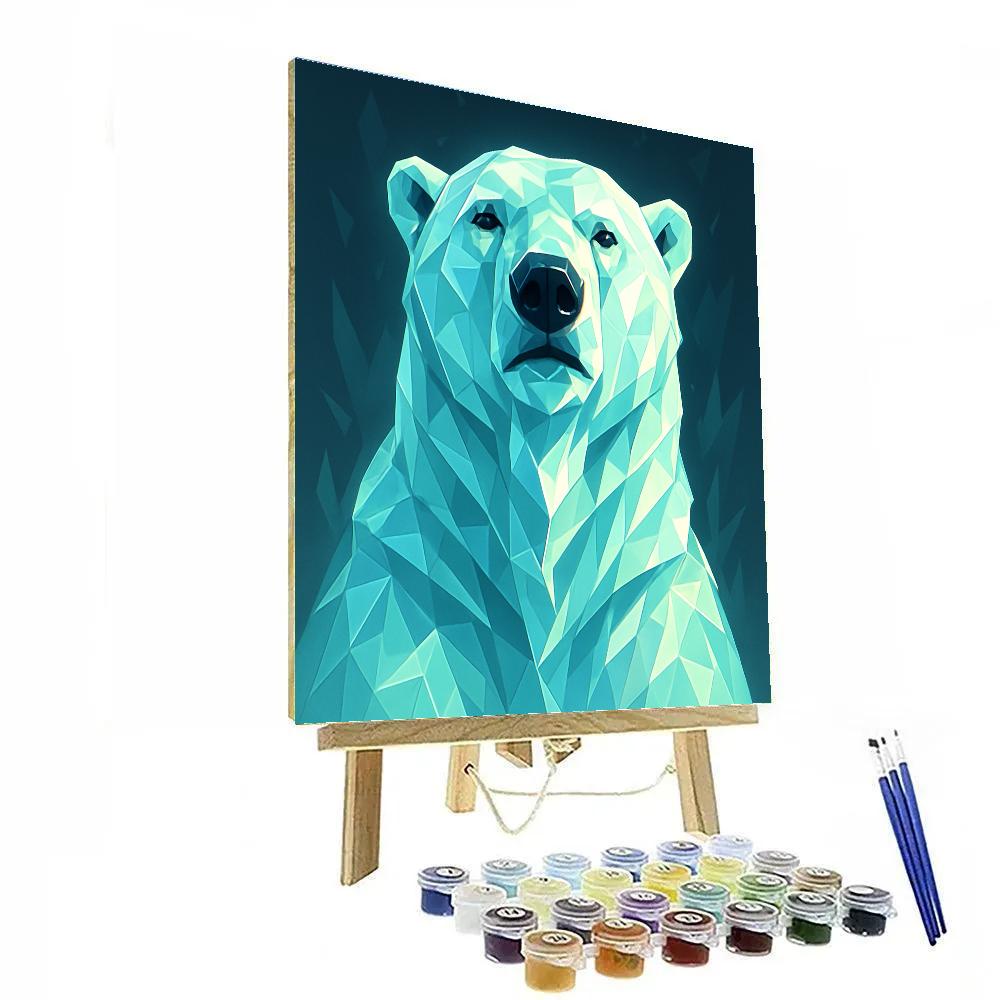Glacial Prism Polar Bear paint by color