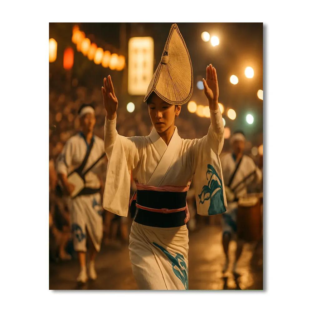 Awa Odori Street Dance Tokushima Summer painting number kit