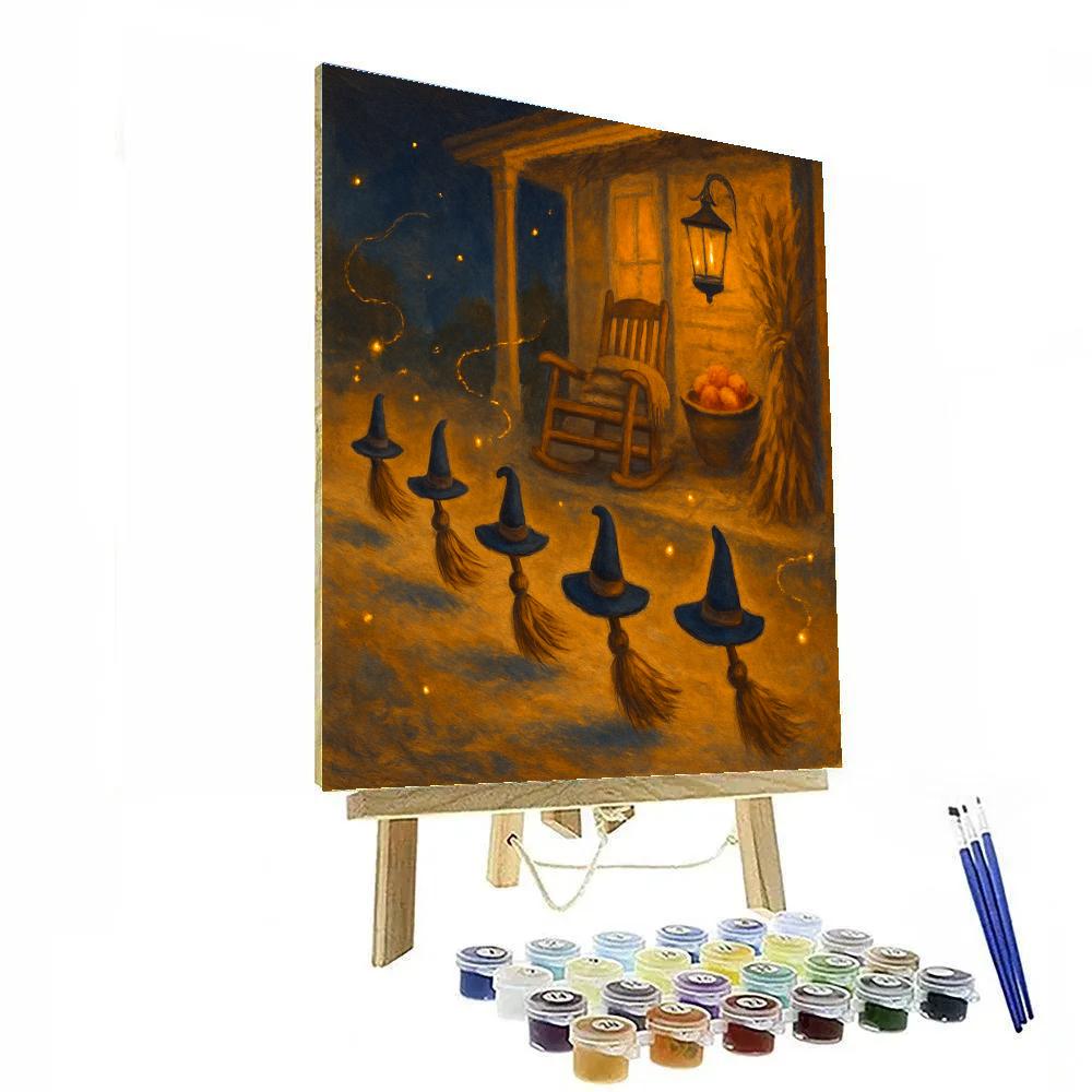 Porchlight Parade Of Tiny Brooms paint by numbers