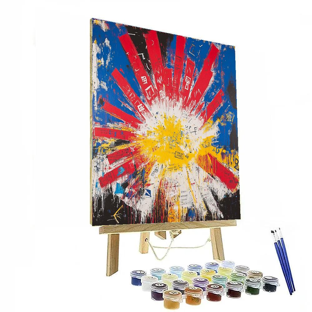Jean-Michel Basquiat Inspired Nebula Protest Of Chromatic Noise DIY paint by numbers