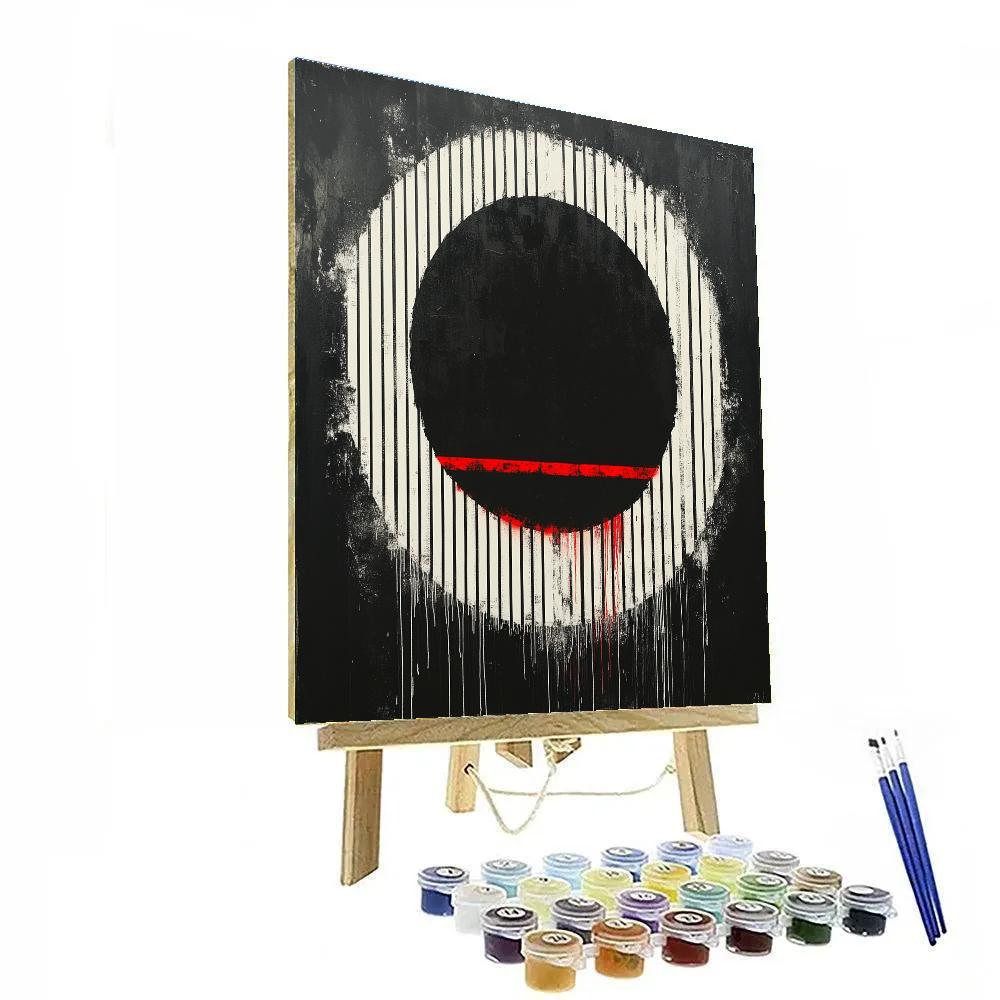 Banksy Inspired Barcode Eclipse Protest paint by numbers