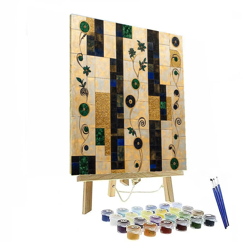 Gustav Klimt Inspired Gilded Labyrinth Garden Paint by numbers kits
