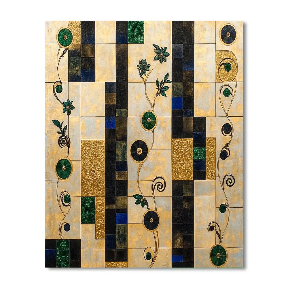 Gustav Klimt Inspired Gilded Labyrinth Garden Paint by numbers kits