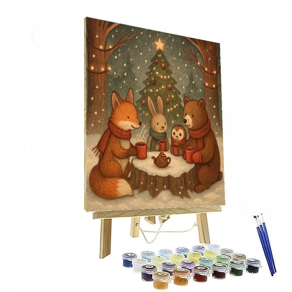 Evergreen Tea Party In The Snow DIY paint by numbers