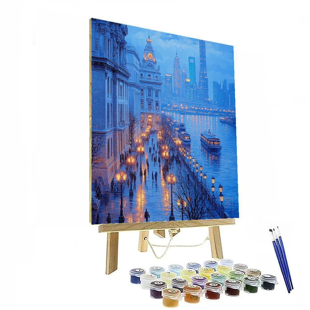 The Bund Waterfront Promenade In Shanghai China painting number kit