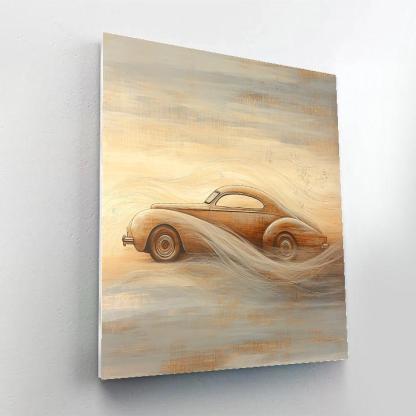 Leonardo Da Vinci Inspired Vintage Car As Windform Paint by numbers art