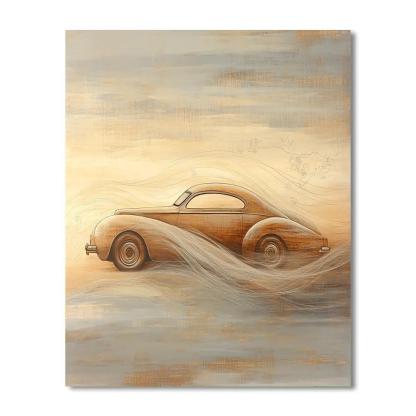 Leonardo Da Vinci Inspired Vintage Car As Windform Paint by numbers art