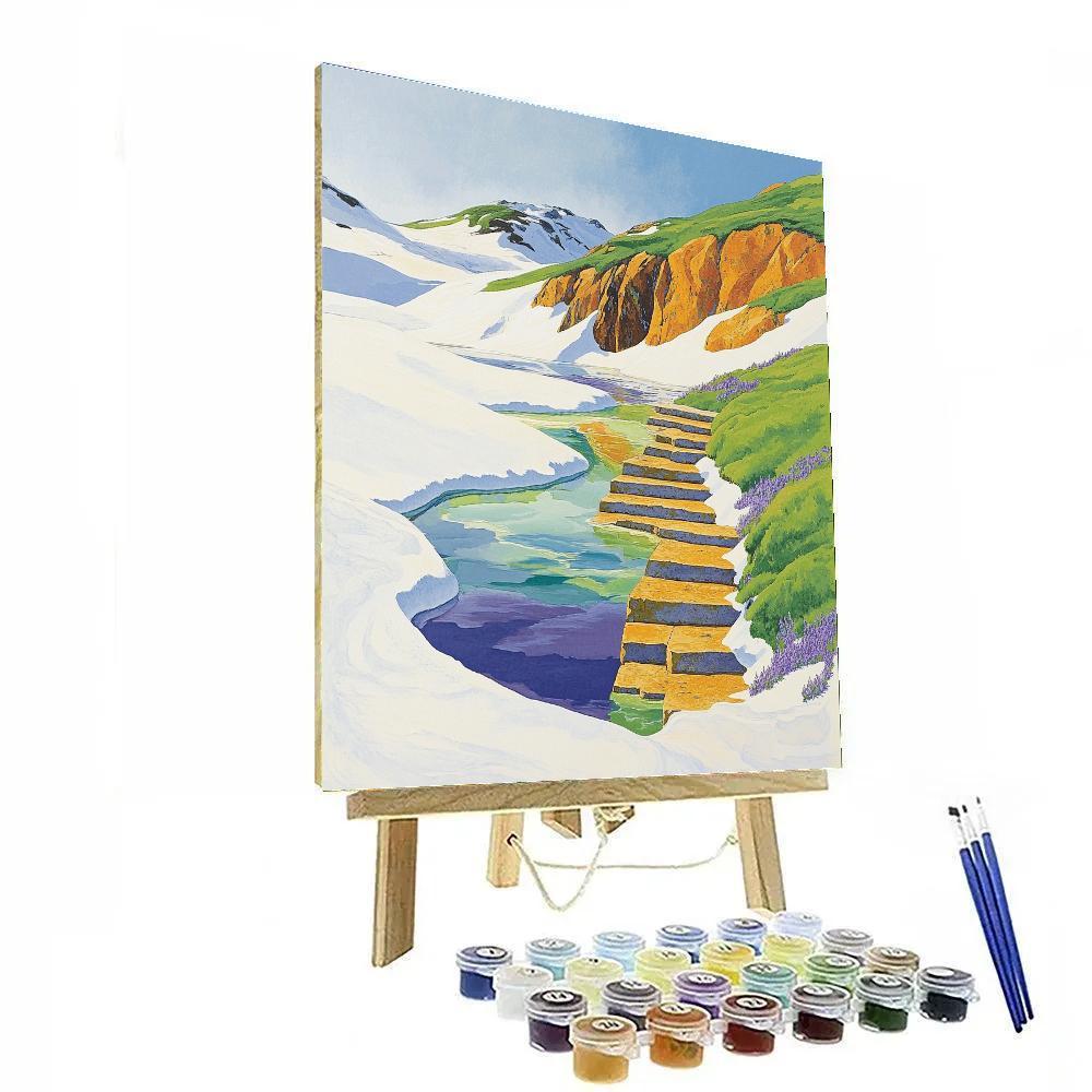 Franklin Carmichael Inspired Spring Meltwater Terraces DIY paint by numbers