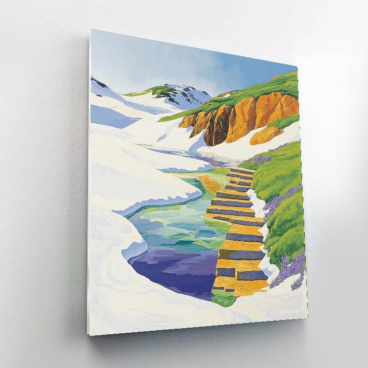 Franklin Carmichael Inspired Spring Meltwater Terraces DIY paint by numbers