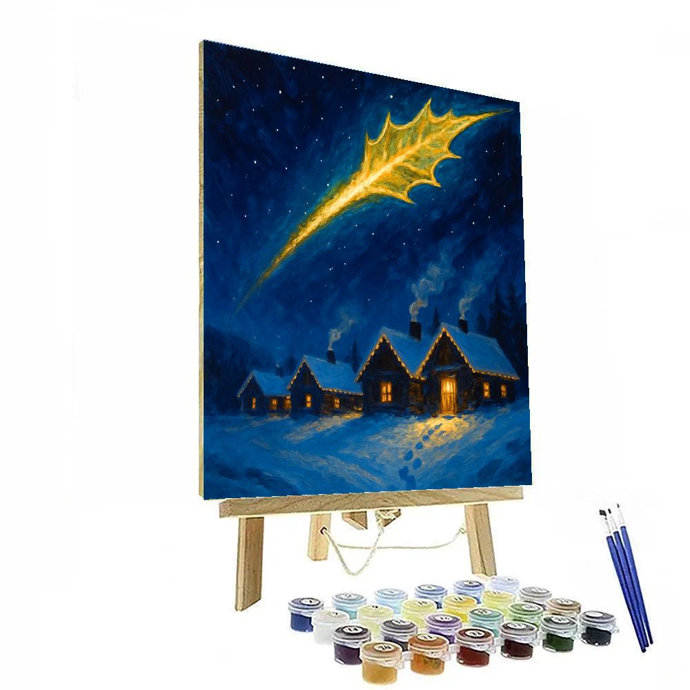 Christmas Comet Over Cabin Ridge Numbered painting kits