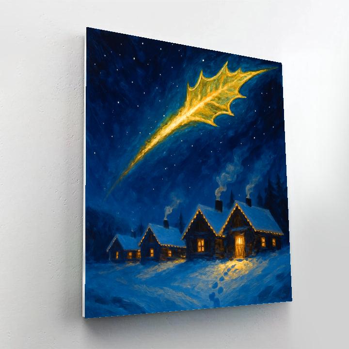 Christmas Comet Over Cabin Ridge Numbered painting kits