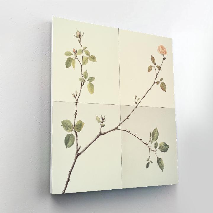 Leonardo Da Vinci Inspired Garden Seasons Quartet DIY paint by numbers