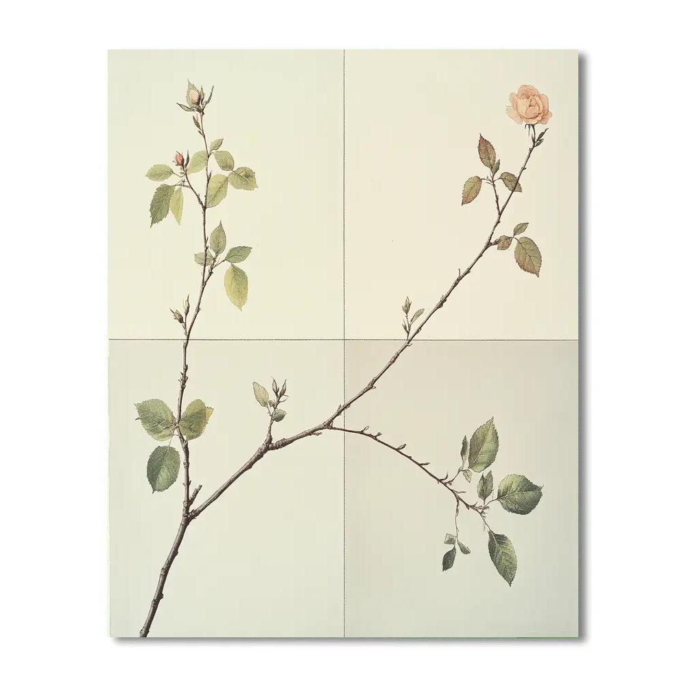 Leonardo Da Vinci Inspired Garden Seasons Quartet DIY paint by numbers