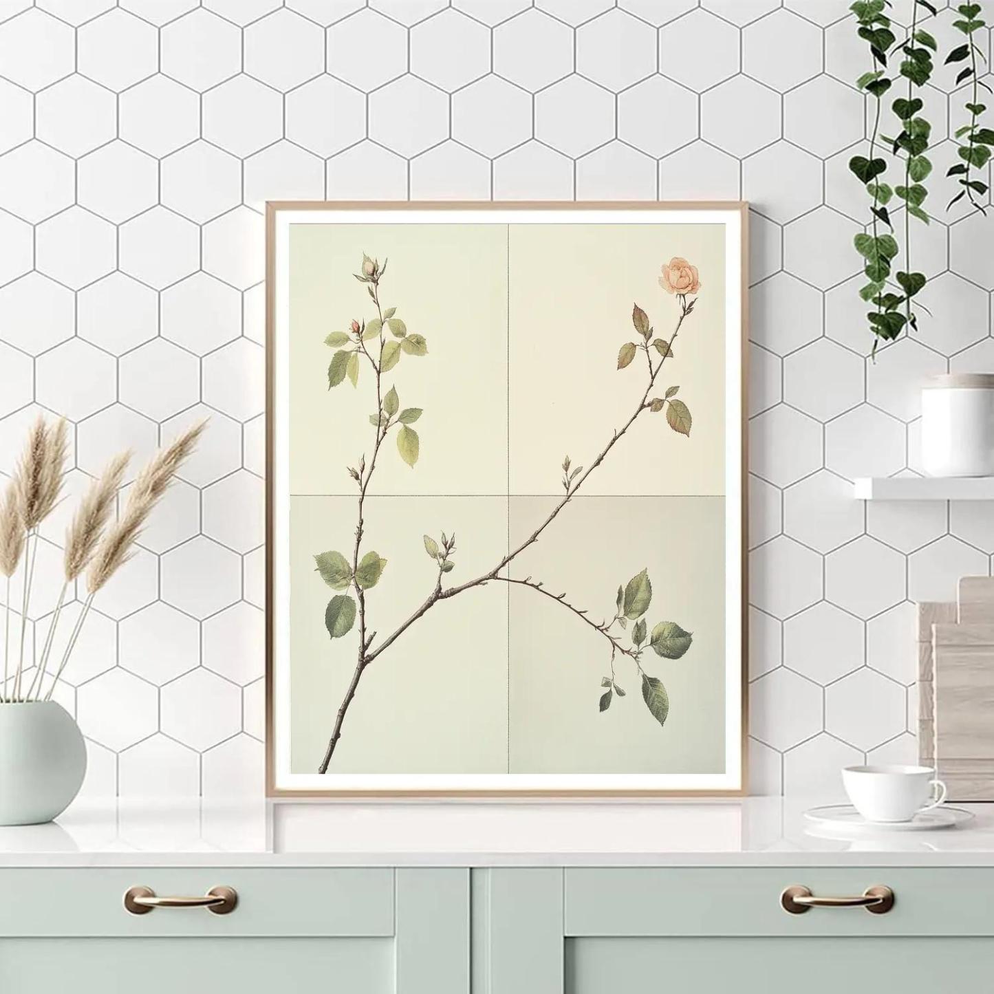 Leonardo Da Vinci Inspired Garden Seasons Quartet DIY paint by numbers