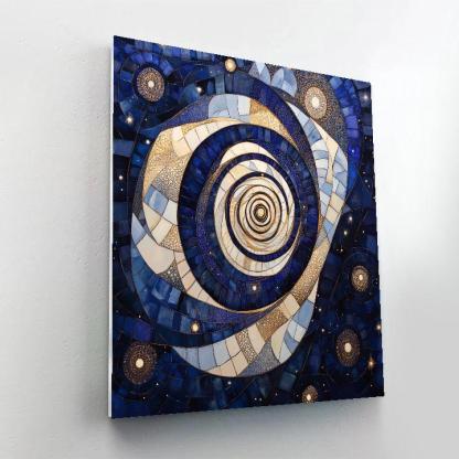 Gustav Klimt Inspired Lapis Night Sky Spiral Vault paint by color