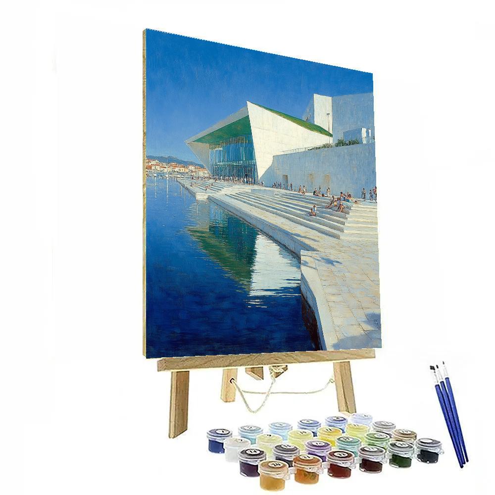 Stavros Niarchos Foundation Cultural Center In Athens Greece paint by color