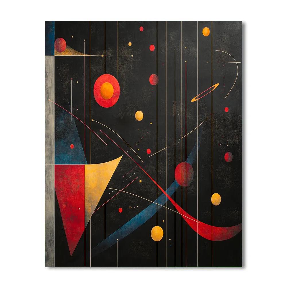 Kandinsky Inspired Orbital Composition Paint by numbers kits