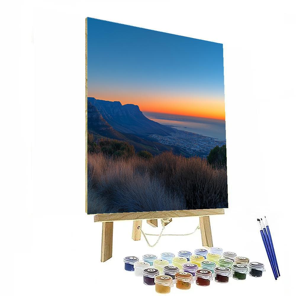 Table Mountain View From Signal Hill In Cape Town South Africa Number painting