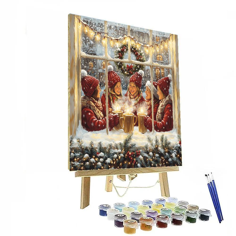 Snowglow Window Gathering Painting by numbers kit