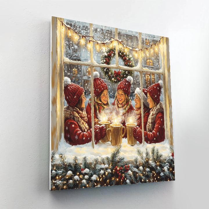 Snowglow Window Gathering Painting by numbers kit