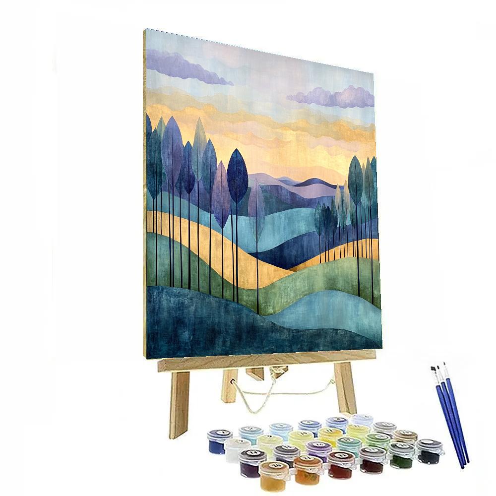 Paul Cézanne Inspired Prism Forest Horizon painting number kit