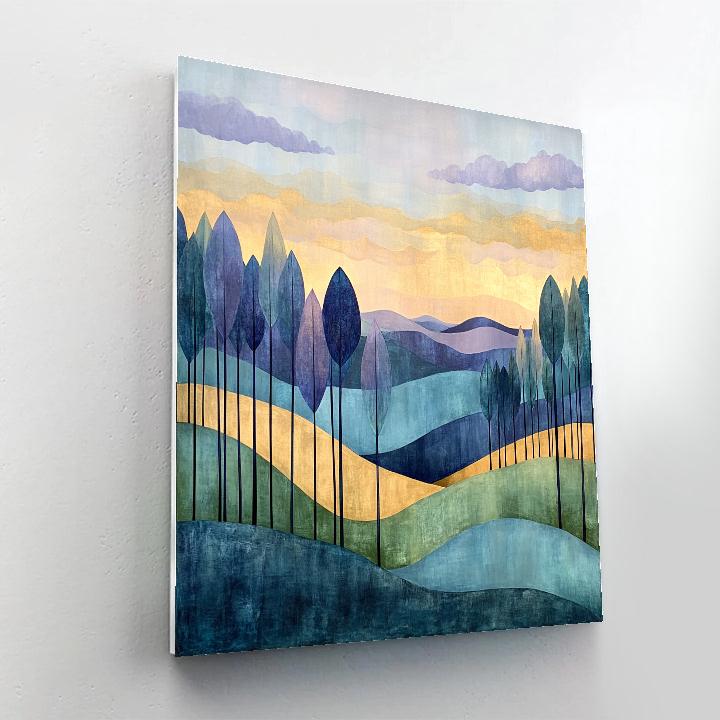 Paul Cézanne Inspired Prism Forest Horizon painting number kit