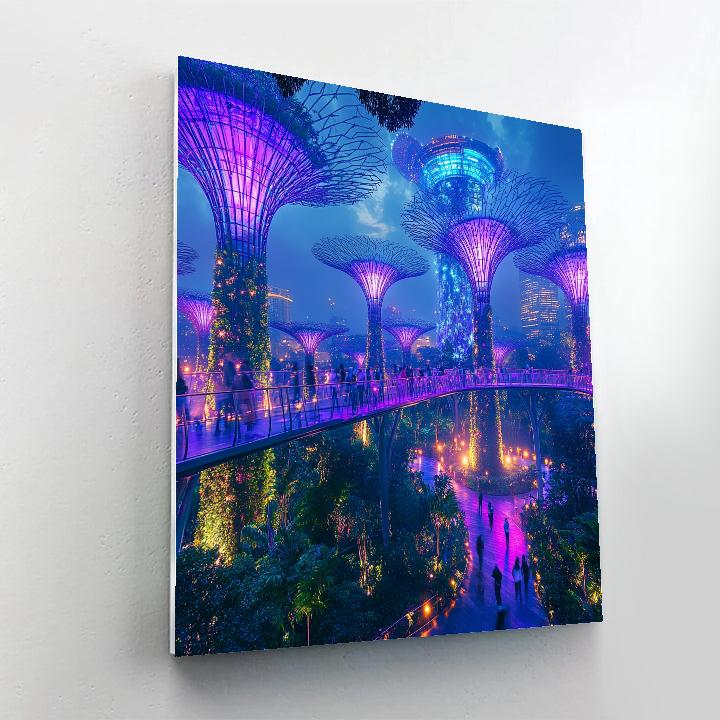 Gardens By The Bay Supertree Grove In Singapore paint by number