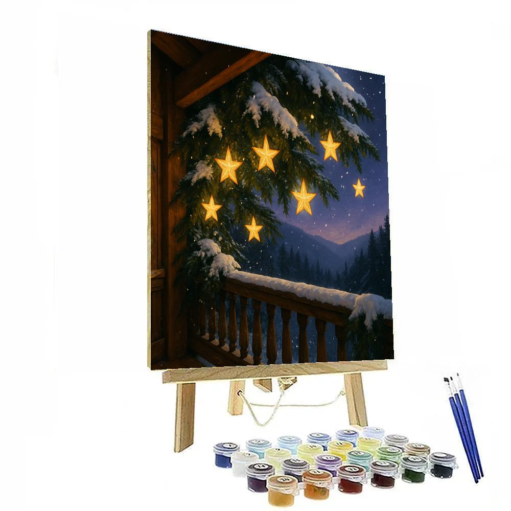 Alpine Star Tree Balcony Paint by numbers art