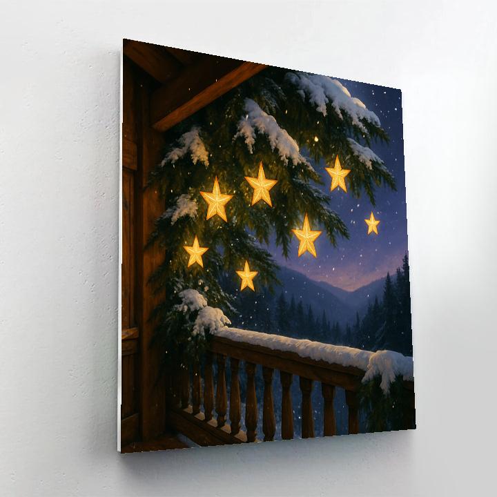 Alpine Star Tree Balcony Paint by numbers art