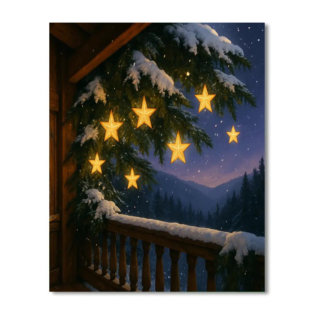 Alpine Star Tree Balcony Paint by numbers art