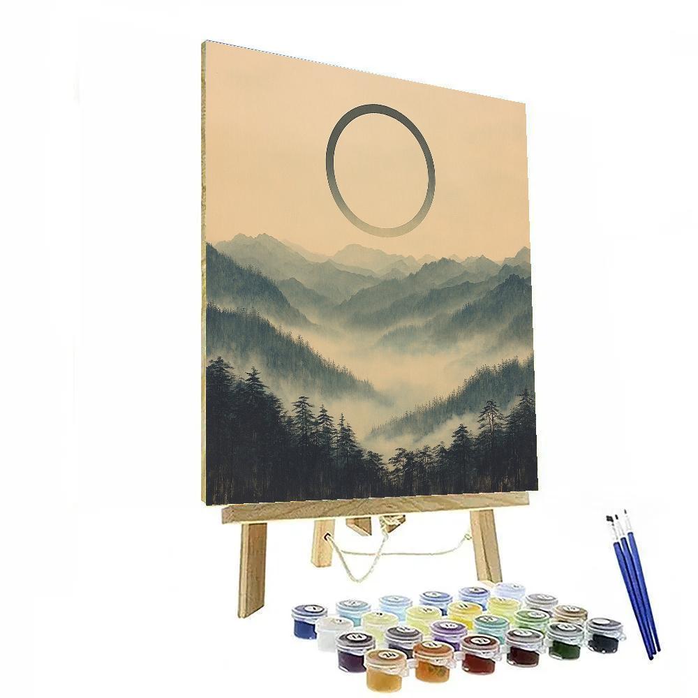 Zhao Mengfu Inspired Lunar Eclipse Ink Horizon Numbered painting kits